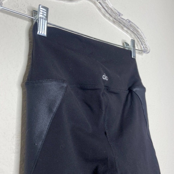 Alo Patina Black Laser Cut Cropped Leggings Sz XS - Picture 7 of 9